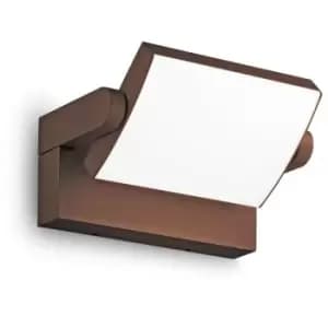 Ideal Lux swipe LED Outdoor Down Wall Lamp Coffee, 3000K, IP54