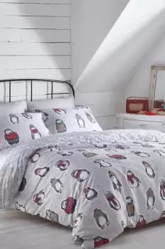 Snowy Penguins Duvet Cover Set