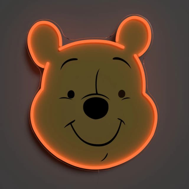 YellowPop Yellowpop Disney Winnie The Pooh Face LED Neon Sign