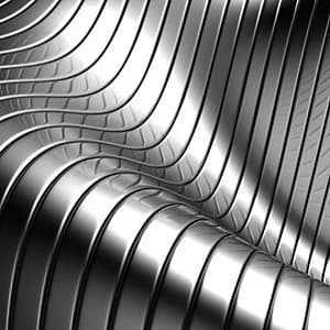 ohpopsi Steel Curves Wall Mural Grey 14.4m L