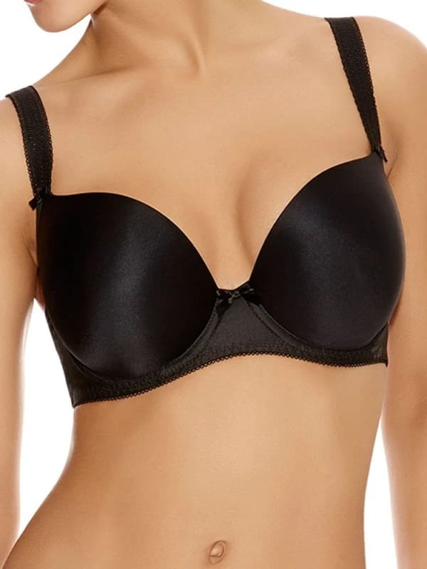 Freya Womens Deco Moulded T-Shirt Bra in Black Size: 32B Black Female 32B