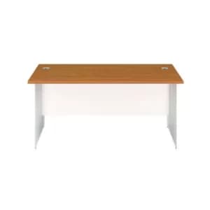 Jemini Rectangular Panel End Desk 1200x800x730mm Nova Oak/White KF804666
