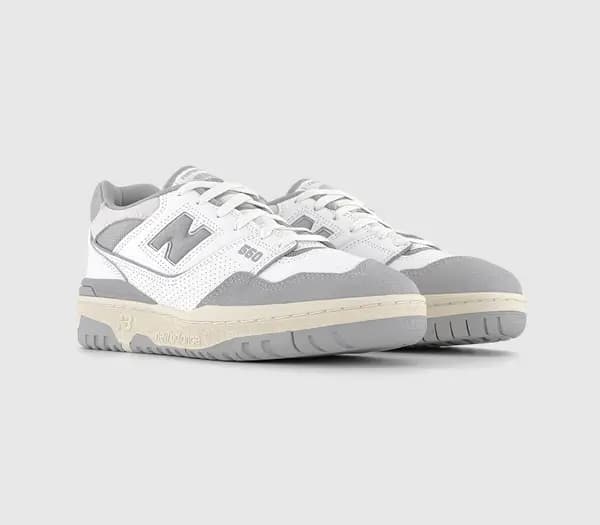 New Balance Bb550 Trainers White Grey Offwhite, 7