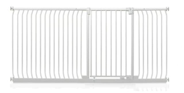 Safetots Extra Tall Elite Safety Gate, 216Cm - 225Cm, Matt White, Extra Tall 96.8Cm In Height, Pressure Fit Stair Gate