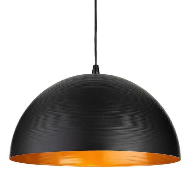 Firstlight Moon 400mm Pendant Light in Matte Black and Gold