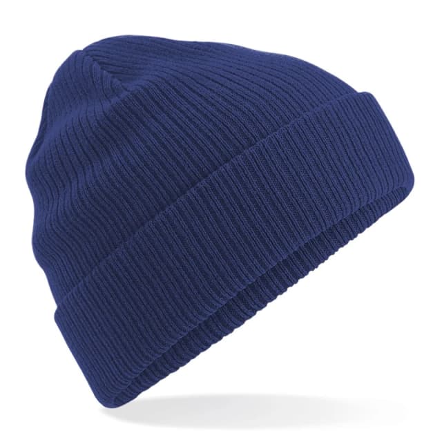 Beechfield Beechfield Men Cotton Beanie in Navy Navy One Size Male 5059269517342