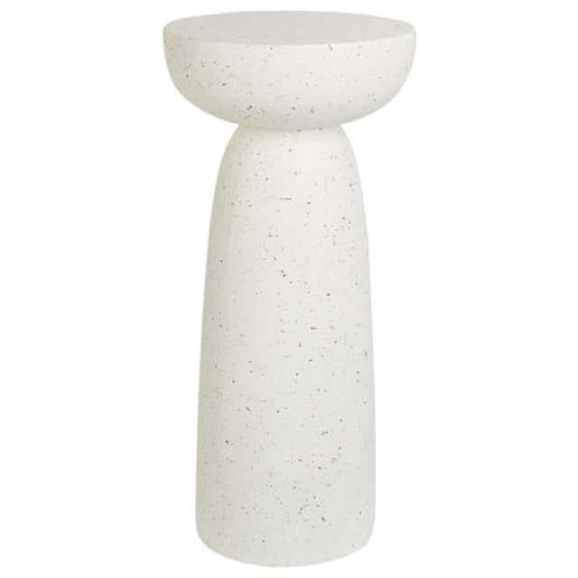 Beliani Side Table Cadini 33cm 33cm Terrazzo Effect Off-White