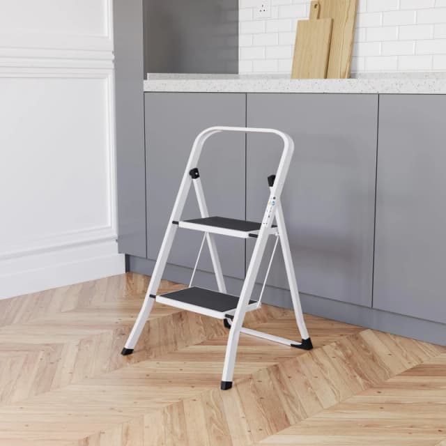 Lassic Home Vida 2 Step Ladder With Anti Slip Mat White unisex 2 Step