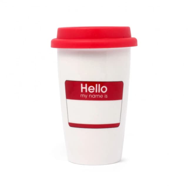 Thumbs Up 'My Name Is' Travel Mug, 275ml