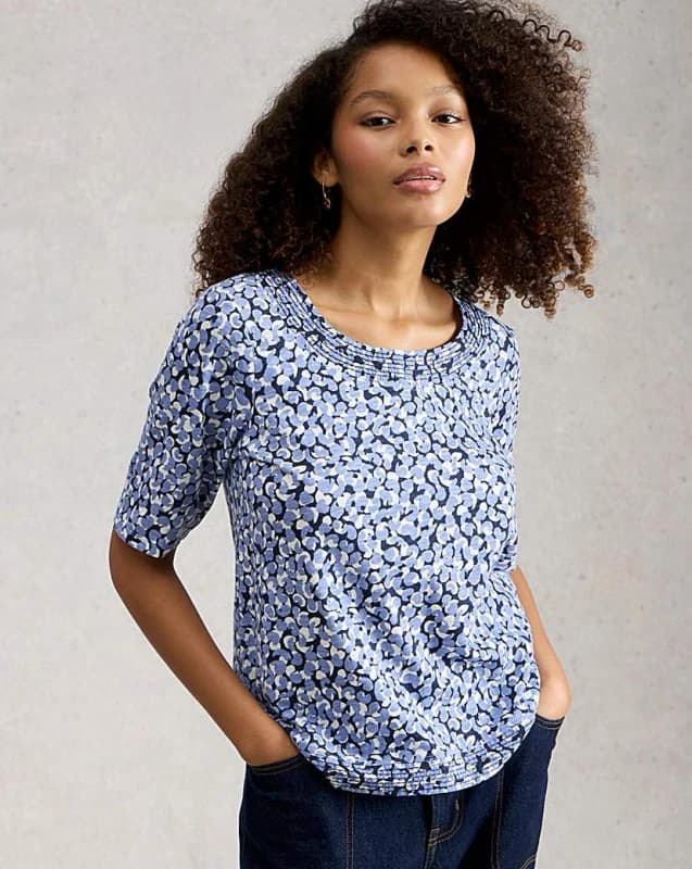 White Stuff White Stuff Weaver Tee Blue Print - White Stuff - Size: 16 Blue Print Female 16 ZD47904