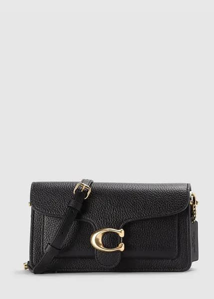 Coach Womens Tabby Chain Black Clutch Bag