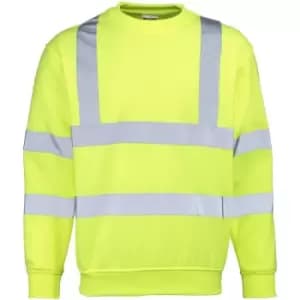 RTY High Visibility Mens High Vis Sweatshirt (Pack of 2) (3XL) (Fluorescent Yellow) - Fluorescent Yellow