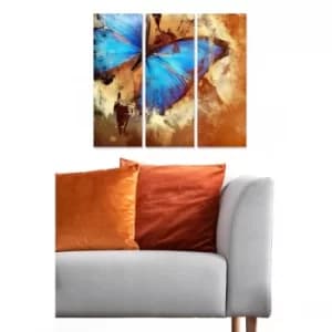 MDF1267588 Multicolor Decorative MDF Painting (3 Pieces)