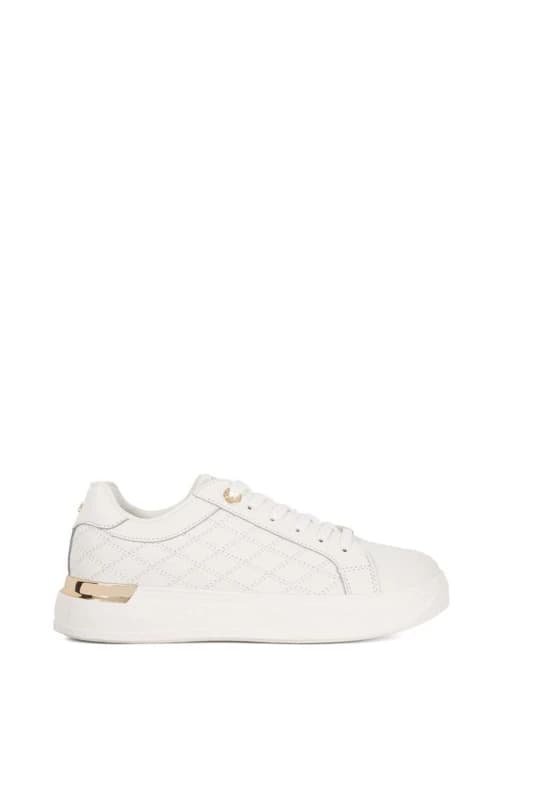Dune London Womens 'Elba' Leather Trainers in White Size: 5 White Female 5