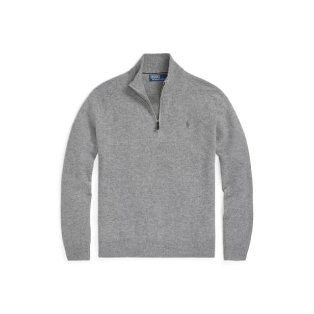 Polo Ralph Lauren Loryelle Quarter Zip Sweater Fawn Grey male XL