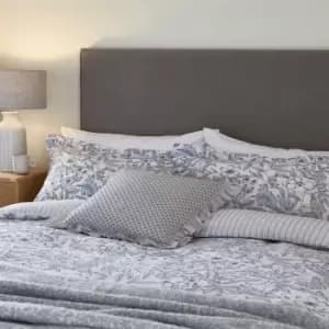 Helena Springfield Kemble Kingsize Duvet Cover Set, Blue and Neutral