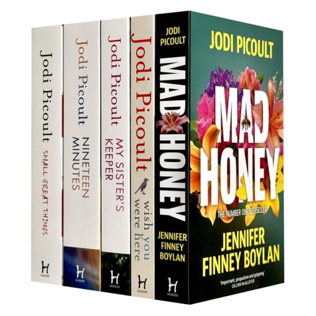 Jodi Picoult Collection 5 Books Set (Small Great Things, My Sister's Keeper, Wish You Were Here, Nineteen Minutes & Mad Honey) Jodi Picoult Books