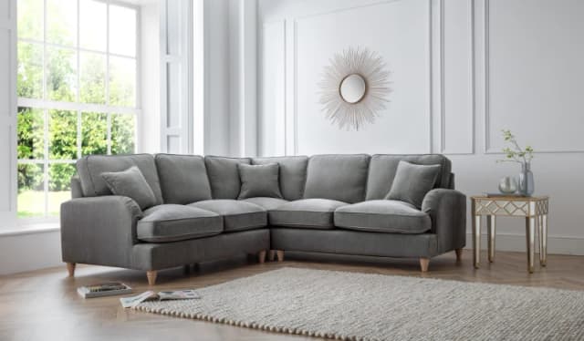 The Great Sofa Company Orla 2 Corner 2 Manhattan Ice (no cutout) in Charcoal Charcoal Unisex