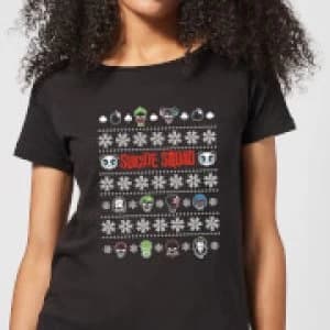 DC Suicide Squad Womens Christmas T-Shirt - Black