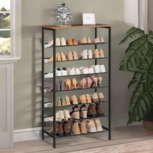 Rafaelo Mobilia Large Capacity Shoe Storage in Brown Brown Unisex