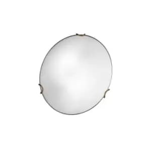 Moon Lifestyle Glass Simple Flush Ceiling Light Antique Brass, 1x E27