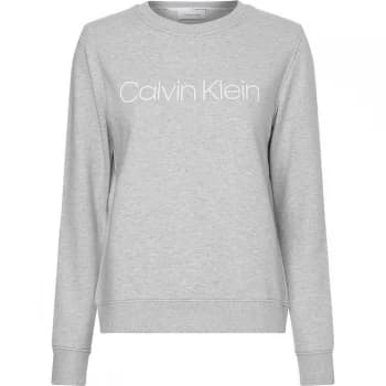 CALVIN KLEIN Core Logo Ls Sweatshirt - Lgt Gry Hthr