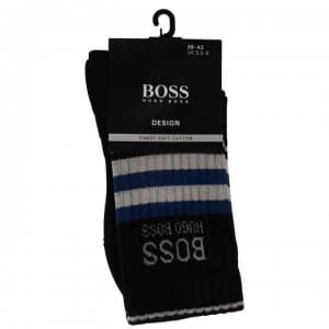 Hugo Boss Ribbed Socks Black