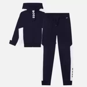Hugo Boss Boys Hooded Tracksuit Set - Navy - 10 Years