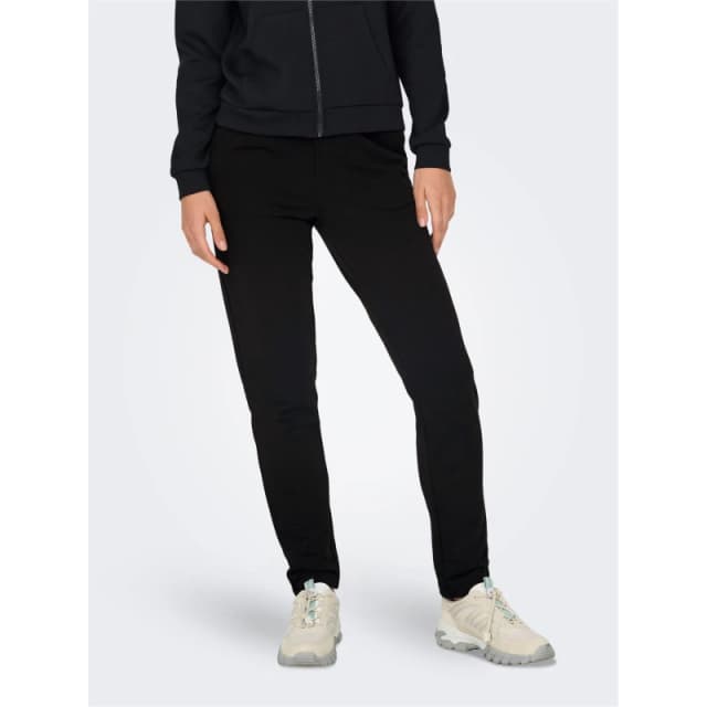 Only Play Womens Mid-Waist Open Hem Fleece Joggers Black female 8 (XS)