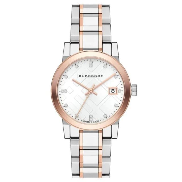 Burberry Burberry BU9127 Silver Dial Two-tone Ladies Watch silver silver