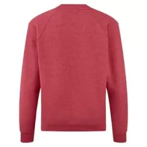 Fruit Of The Loom Childrens Unisex Raglan Sleeve Sweatshirt (3-4) (Heather Red)