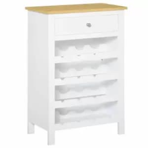 HOMCOM Modern 16-bottle Wine Cabinet Cupboard White