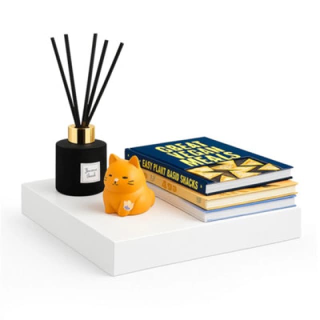 Innoteck 30Cm High Gloss White Floating Wall Shelf 30Cm