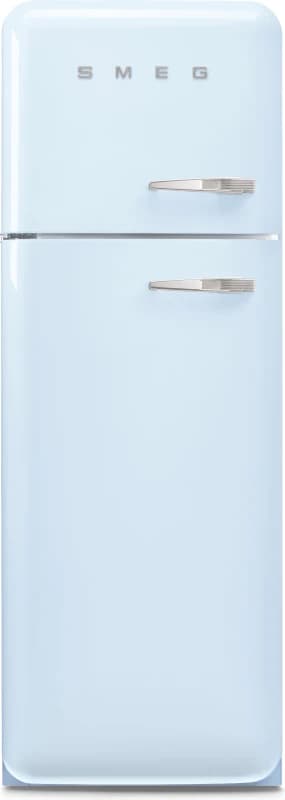 Smeg FAB30LPB6UK 60cm Retro Fridge Freezer Left Hand Hinge - Pastel Blue FAB30LPB6UK
