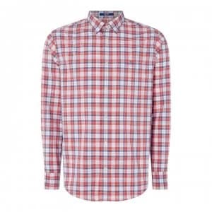 Gant Gant Long Sleeve Tonal Plaid Shirt - Red 640
