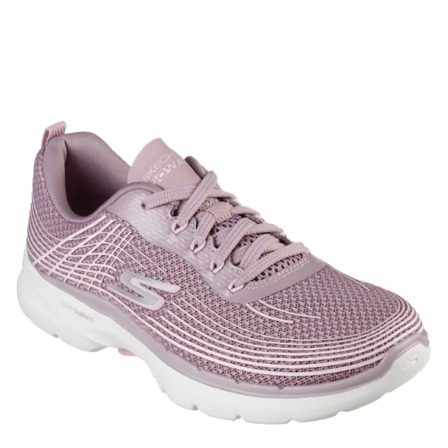 Skechers Athletic Mesh Lace Up W Haptic Prin Slip On Trainers Womens Mauve female 2 (35)