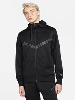 Nike NSW Repeat Polyknit Zip Hoodie - Black, Size L, Men