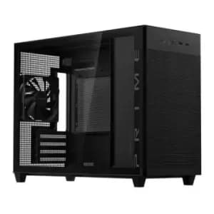 Asus Prime AP201 Gaming Case w/ Tempered Glass Window Micro ATX USB-C Tool-free Panels 338mm GPU & 360mm Radiator Support Black