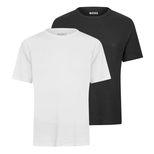 Boss BW RN Rib Tee 2Pk Sn63 Wht/Blk 980 male L