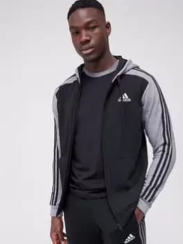 adidas Melange Zip Hoodie - Black Size M Men