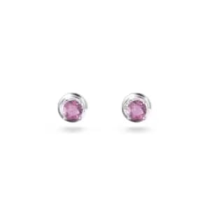 Stilla Stud Round Cut Purple Rhodium Plated Earrings 5639135