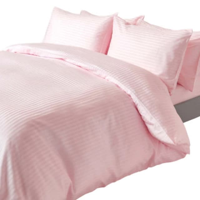 Homescapes Pink Egyptian Cotton Single Duvet Cover With One Pillowcase, 330 Tc