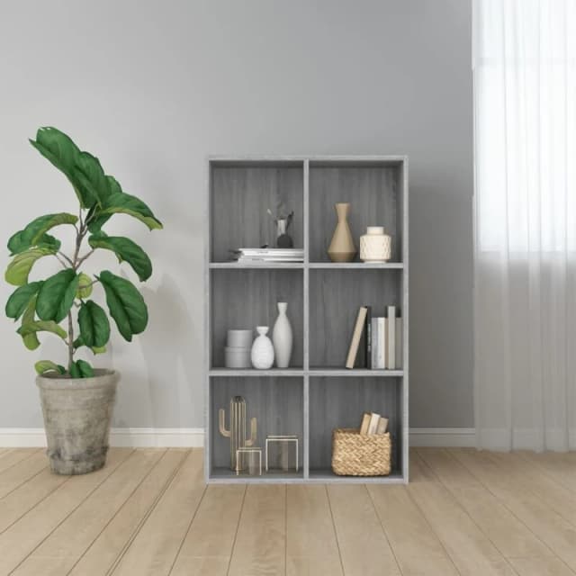 Vidaxl Book Cabinet/Sideboard Grey Sonoma 66X30X98cm Engineered Wood, Grey 815295