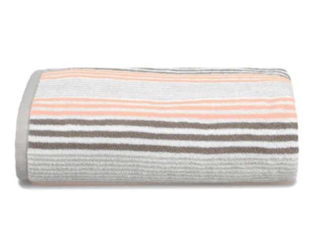 Allure Bath Fashions Merlin Striped Bath Sheet - Blush Pink