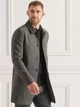 Superdry Studios Lightweight Wool Jacket - Taupe, Size 2XL, Men