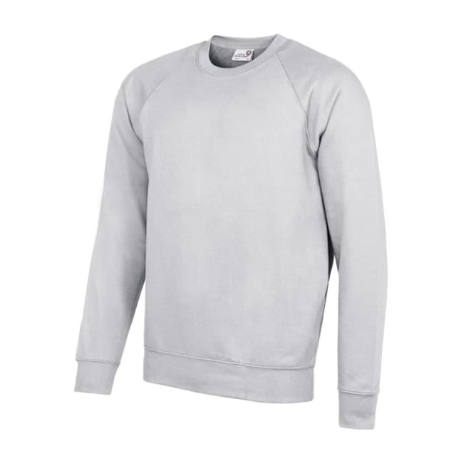 AWDis AWDis Men Academy Crew Neck Raglan Sweatshirt in Grey Size: X-Small Grey XS Male 5054752809249