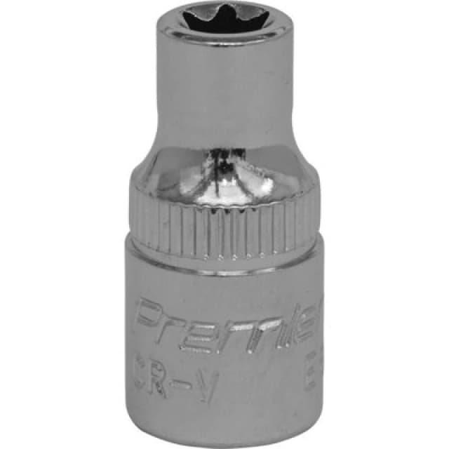 Loops E6 TRX Star Socket Bit - 1/4" Square Drive - PREMIUM Drop Forged Head Knurled Multi