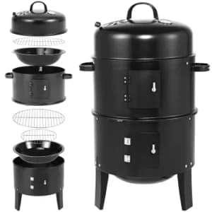 BBQ Smoker Round Black