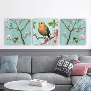 P3790 Multicolor Decorative Canvas Painting (3 Pieces)