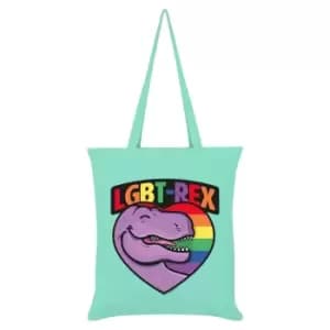 Grindstore LGBT-Rex Tote Bag (One Size) (Mint Green/Purple)